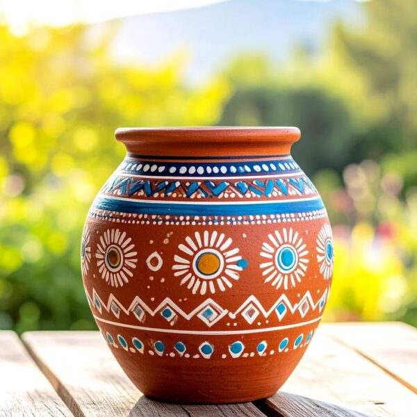 Terracotta painting pot