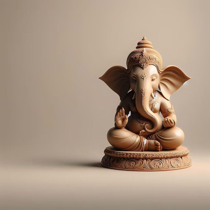 Clay Ganesha sculpture